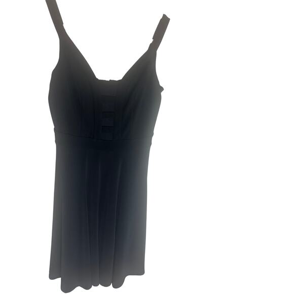 Joseph Ribkoff Black Sleeveless Fit & Flare Dress Women's 8 Elegant Zipper Back - Picture 4 of 10